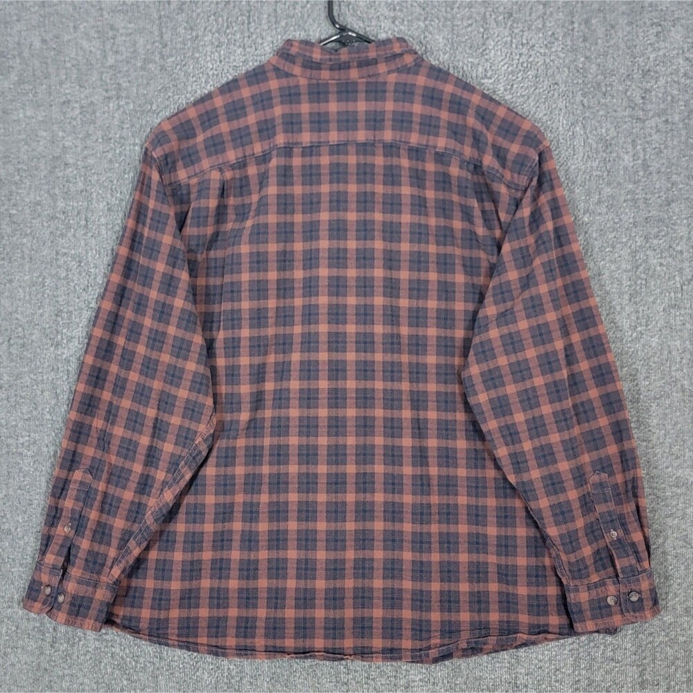 Blue Mountain Shirt Mens 3XL Brown & Blue Plaid Long Sleeve Button Down - Picture 7 of 10